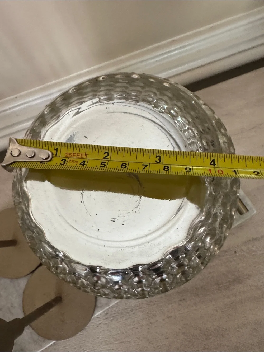 Silver Gold honeycomb pebbled Textured Vase